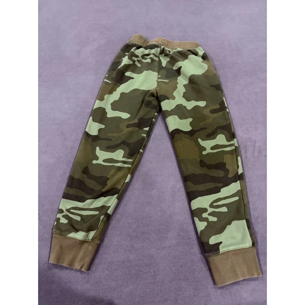 Gap Jogger Pants Kids XL Multicolor Camouflage Fleece Lined Tapered Drawstring